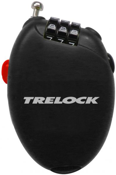 Trelock RK 75 POCKET Herausz. Kabelschloss Schwarz, 75 cm, Ø 1,6 mm