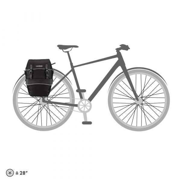 Ortlieb Bike-Packer Plus QL2.1 Packtaschenset granite - black